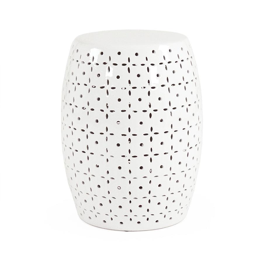 Lovell Garden Stool White JW150015 White FredCo