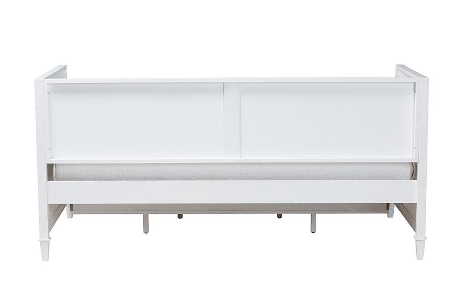 Lowri Classic and Traditional White Finished Wood Full Size 3-Drawer Daybed FredCo