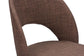 Lucas Mid-Century Style Brown Fabric Dining Chair (Set of 2) FredCo