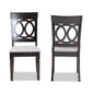 Lucie Modern and Contemporary Grey Fabric Upholstered and Espresso Brown Finished Wood 2-Piece Dining Chair Set FredCo