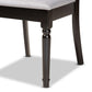 Lucie Modern and Contemporary Grey Fabric Upholstered and Espresso Brown Finished Wood 2-Piece Dining Chair Set FredCo