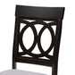 Lucie Modern and Contemporary Grey Fabric Upholstered and Espresso Brown Finished Wood 2-Piece Dining Chair Set FredCo
