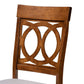 Lucie Modern and Contemporary Grey Fabric Upholstered and Walnut Brown Finished Wood 7-Piece Dining Set FredCo
