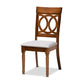 Lucie Modern and Contemporary Grey Fabric Upholstered and Walnut Brown Finished Wood 7-Piece Dining Set FredCo