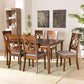 Lucie Modern and Contemporary Grey Fabric Upholstered and Walnut Brown Finished Wood 7-Piece Dining Set FredCo