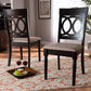 Lucie Modern and Contemporary Sand Fabric Upholstered and Espresso Brown Finished Wood 2-Piece Dining Chair Set Set FredCo