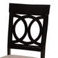 Lucie Modern and Contemporary Sand Fabric Upholstered and Espresso Brown Finished Wood 2-Piece Dining Chair Set Set FredCo