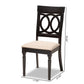 Lucie Modern and Contemporary Sand Fabric Upholstered Espresso Brown Finished Wood Dining Chair (Set of 4) FredCo