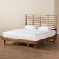 Lucie Modern and Contemporary Walnut Brown Finished Wood King Size Platform Bed FredCo
