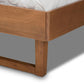 Lucie Modern and Contemporary Walnut Brown Finished Wood King Size Platform Bed FredCo