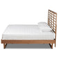 Lucie Modern and Contemporary Walnut Brown Finished Wood King Size Platform Bed FredCo