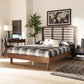 Lucie Modern and Contemporary Walnut Brown Finished Wood Queen Size Platform Bed FredCo