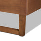 Lucie Modern and Contemporary Walnut Brown Finished Wood Queen Size Platform Bed FredCo
