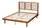 Lucine Mid-Century Modern Ash Walnut Finished Wood Full Size Platform Bed FredCo