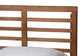 Lucine Mid-Century Modern Ash Walnut Finished Wood Full Size Platform Bed FredCo