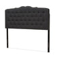 Lucy Modern and Contemporary Dark Grey Fabric King Size Headboard FredCo