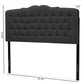Lucy Modern and Contemporary Dark Grey Fabric King Size Headboard FredCo