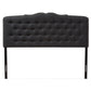 Lucy Modern and Contemporary Dark Grey Fabric King Size Headboard FredCo