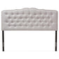 Lucy Modern and Contemporary Greyish Beige Fabric Full Size Headboard FredCo