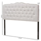 Lucy Modern and Contemporary Greyish Beige Fabric Full Size Headboard FredCo