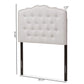 Lucy Modern and Contemporary Greyish Beige Fabric Twin Size Headboard FredCo