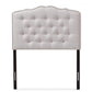 Lucy Modern and Contemporary Greyish Beige Fabric Twin Size Headboard FredCo