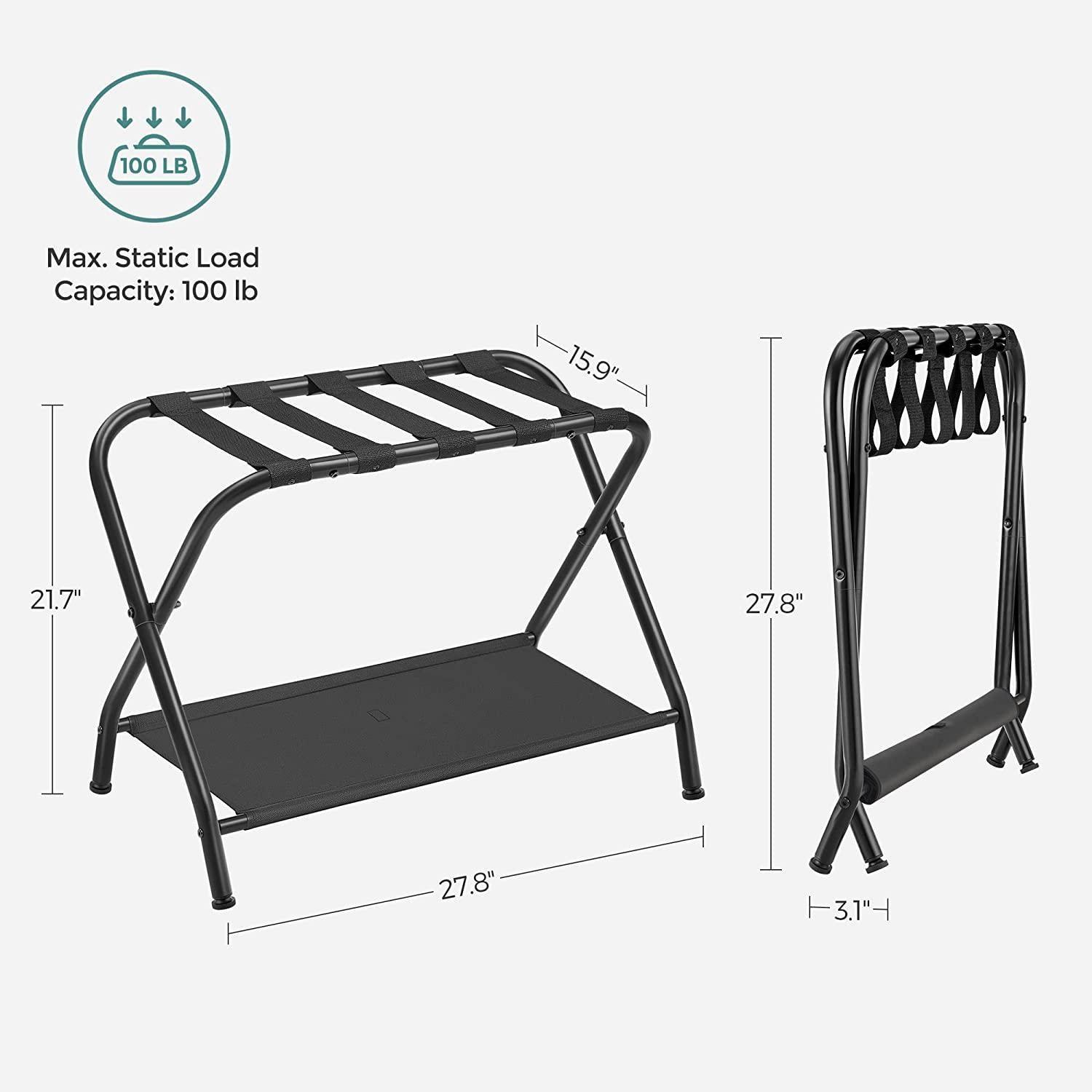 Luggage Rack with Storage Shelf FredCo
