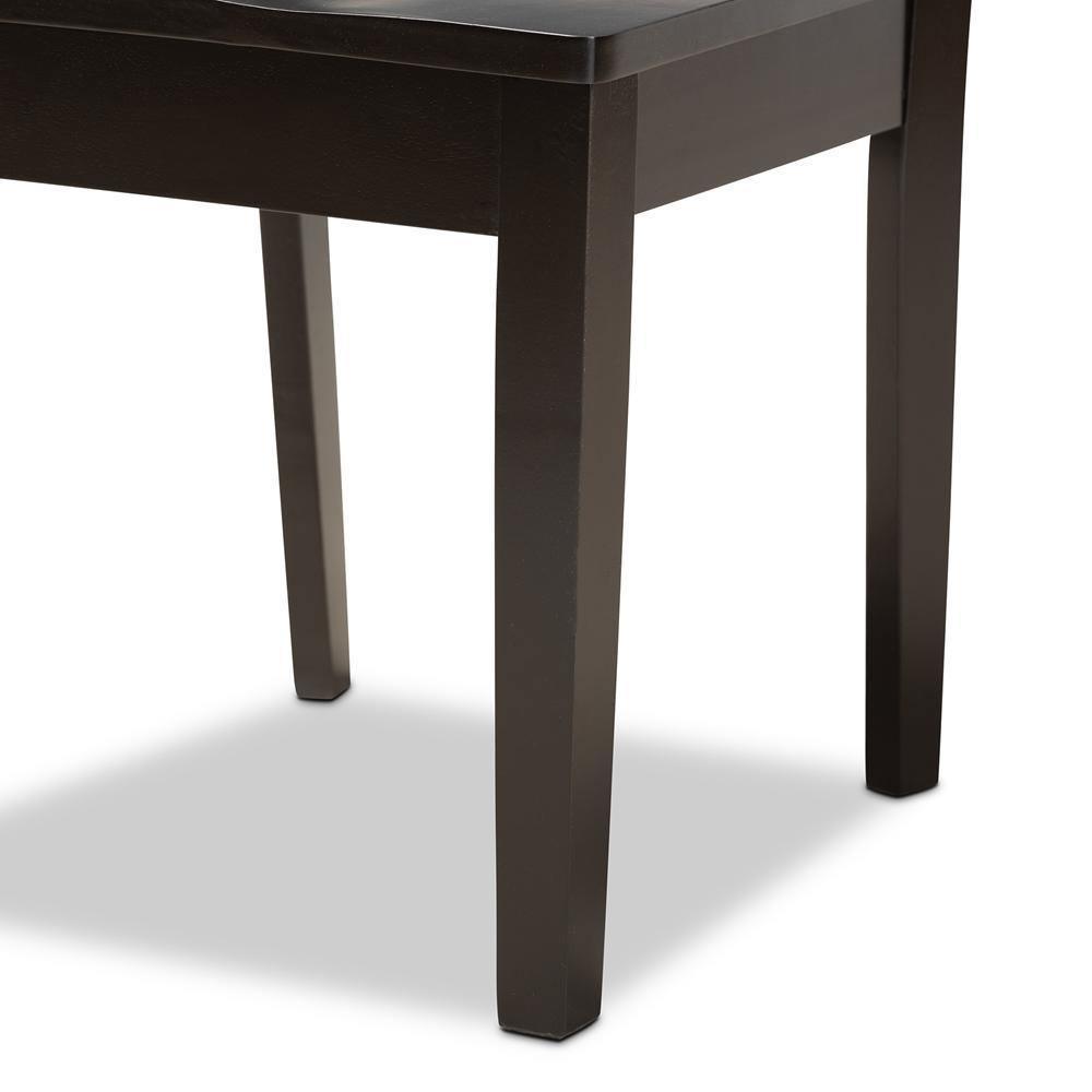 Luisa Modern and Contemporary Transitional Dark Brown Finished Wood 5-Piece Dining Set FredCo