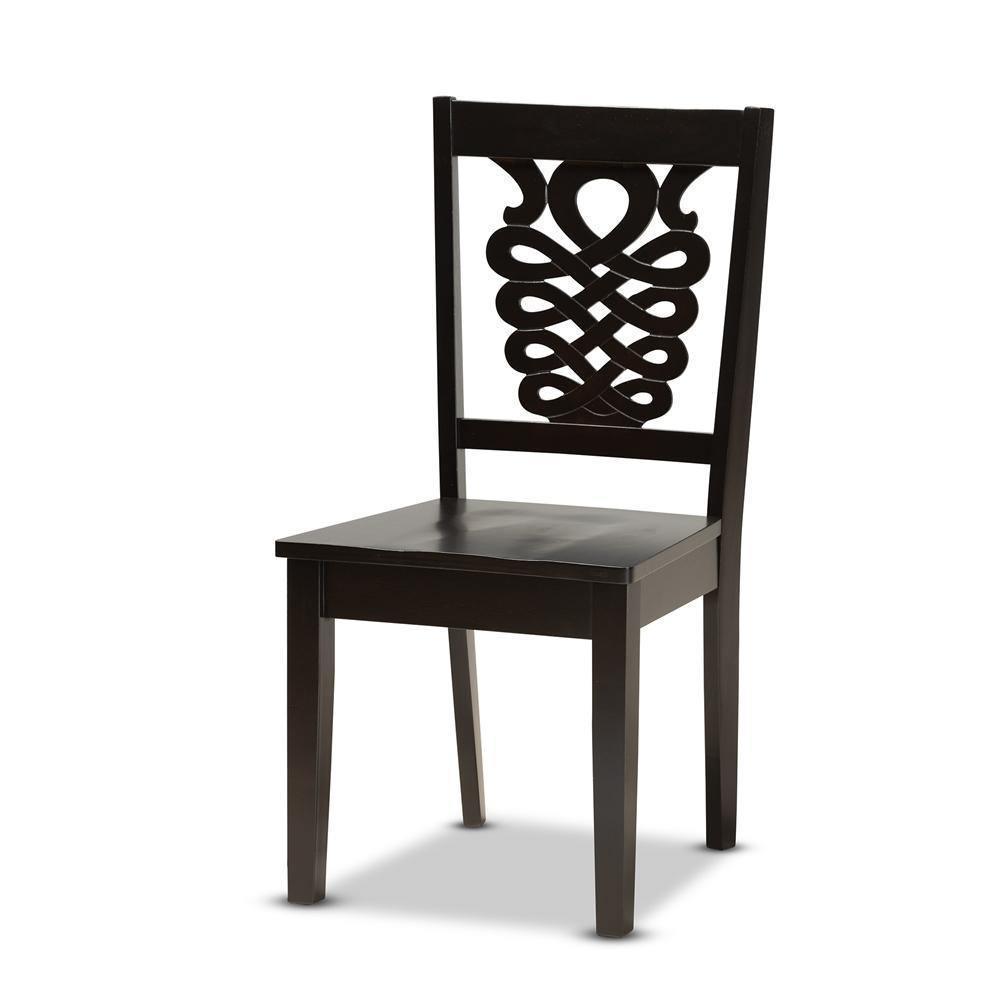 Luisa Modern and Contemporary Transitional Dark Brown Finished Wood 7-Piece Dining Set FredCo