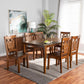 Luisa Modern and Contemporary Transitional Walnut Brown Finished Wood 7-Piece Dining Set FredCo