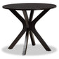 Luise Modern and Contemporary Grey Fabric Upholstered and Dark Brown Finished Wood 5-Piece Dining Set FredCo