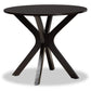Luise Modern and Contemporary Grey Fabric Upholstered and Dark Brown Finished Wood 5-Piece Dining Set FredCo