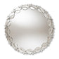 Luiza Modern and Contemporary Silver Finished Round Petal Leaf Accent Wall Mirror FredCo