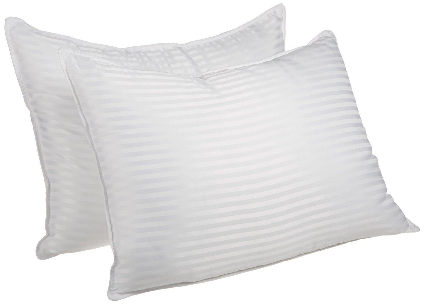 Luxurious Down Alternative White Striped Pillows (Set Of 2) FredCo