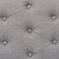 Mabel Modern and Contemporary Transitional Grey Fabric Upholstered and Silver Finished Metal Storage Ottoman FredCo