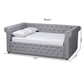 Mabelle Modern and Contemporary Gray Fabric Upholstered Full Size Daybed FredCo