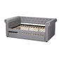 Mabelle Modern and Contemporary Gray Fabric Upholstered Full Size Daybed with Trundle FredCo
