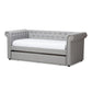 Mabelle Modern and Contemporary Grey Fabric Trundle Daybed FredCo