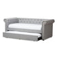Mabelle Modern and Contemporary Grey Fabric Trundle Daybed FredCo