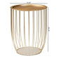 Mabon Modern and Contemporary Gold Finished Metal End Table FredCo