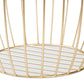 Mabon Modern and Contemporary Gold Finished Metal End Table FredCo