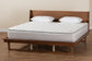 Macayle Mid-Century Modern Ash Walnut Finished Wood King Size Platform Bed FredCo