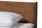 Macayle Mid-Century Modern Ash Walnut Finished Wood King Size Platform Bed FredCo
