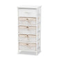 Madelia Modern and Contemporary White Finished Wood and 1-Drawer Storage Unit FredCo