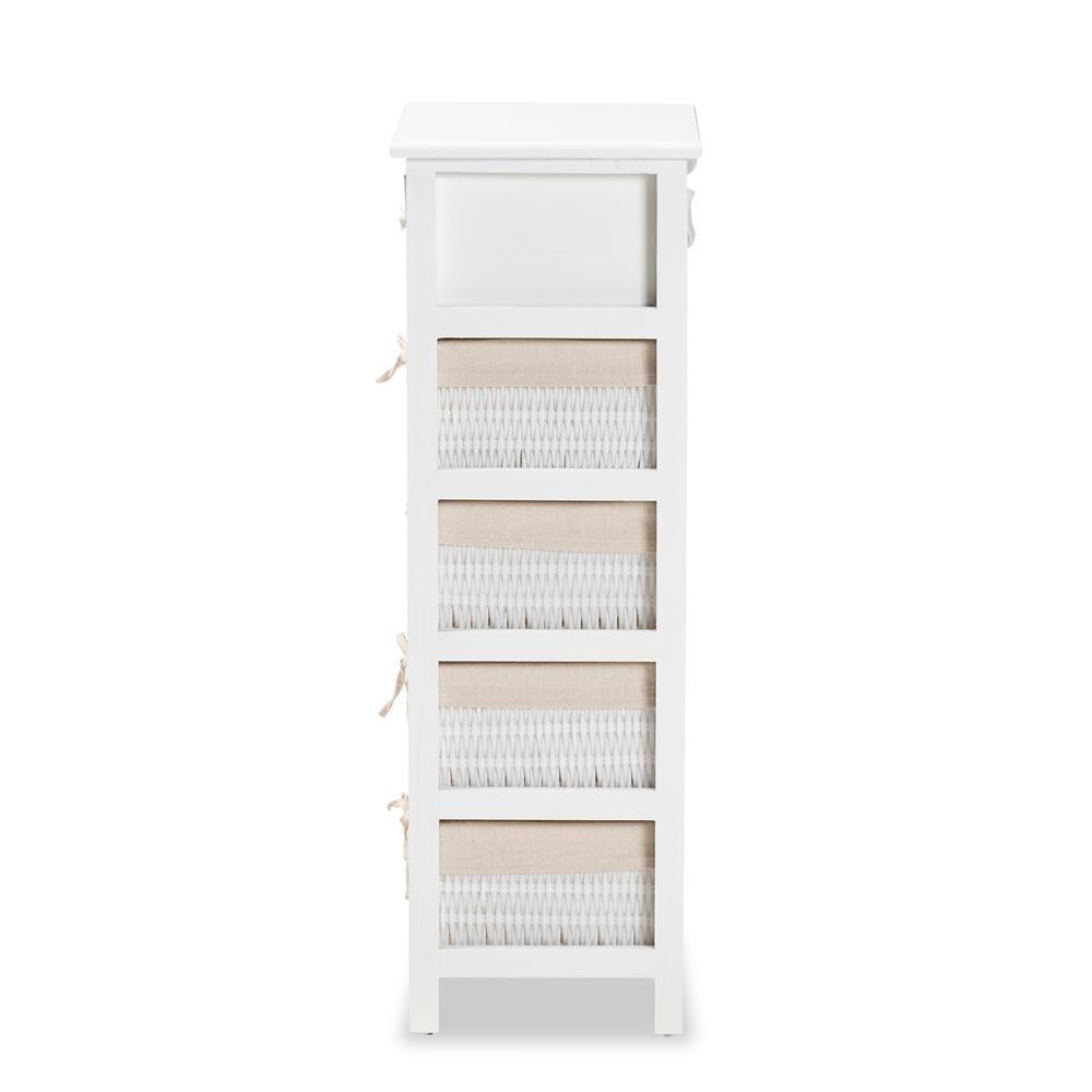 Madelia Modern and Contemporary White Finished Wood and 1-Drawer Storage Unit FredCo