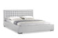 Madison White Modern Bed with Upholstered Headboard - King Size FredCo