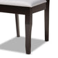 Mael Modern and Contemporary Grey Fabric Upholstered and Dark Brown Finished Wood 2-Piece Dining Chair Set FredCo