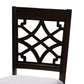 Mael Modern and Contemporary Grey Fabric Upholstered Espresso Brown Finished 5-Piece Wood Dining Set FredCo