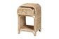 Magni Modern Bohemian Natural Brown Rattan 1-Drawer Nightstand FredCo