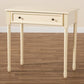 Mahler Classic and Traditional White Finished Wood 1-Drawer Console Table FredCo